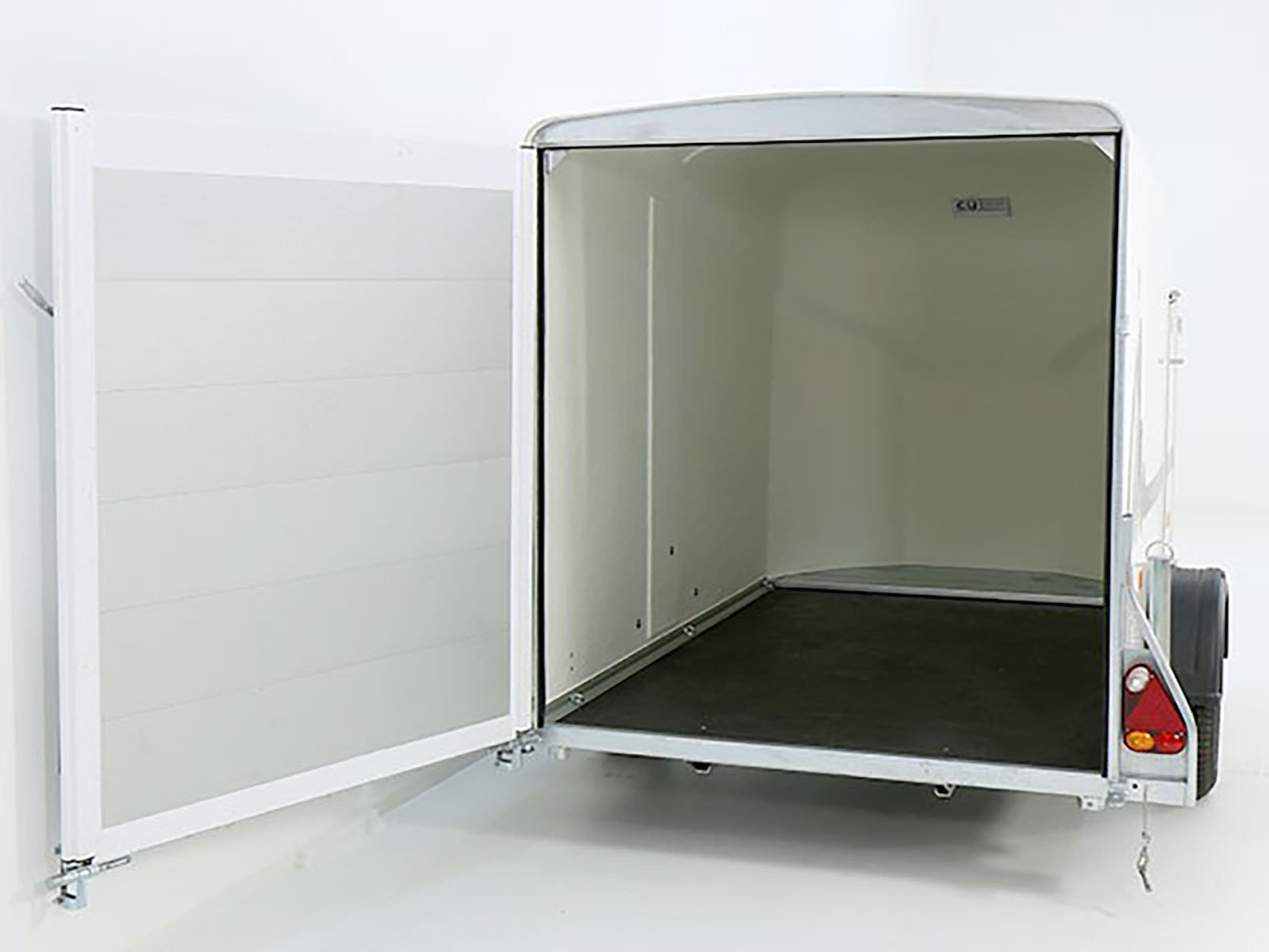 Debon Kofferanhänger Cargo 1300 Vollpoly 150x290cm H:160cm|Tür|weiß – Bild 3