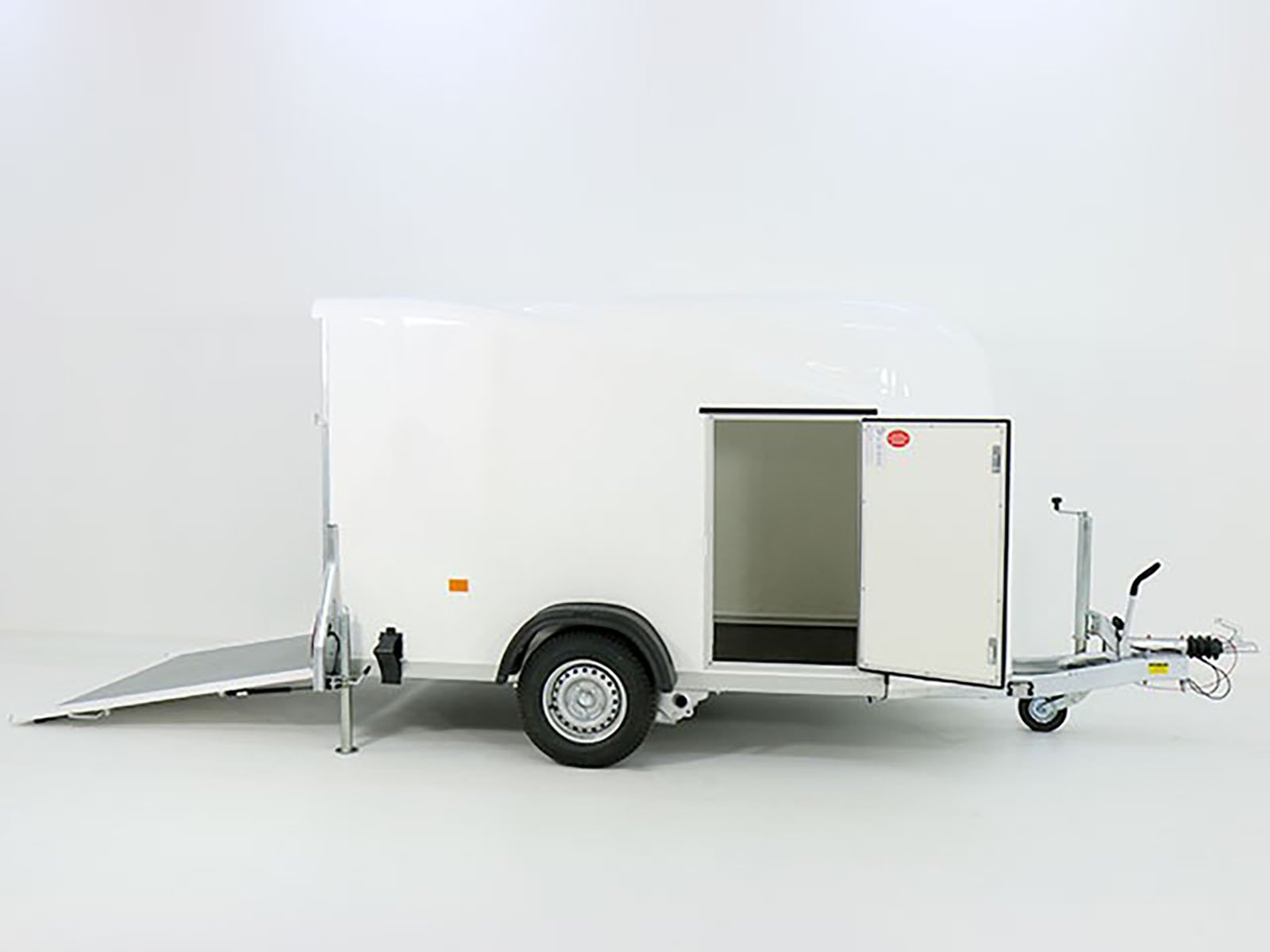 Debon Kofferanhänger Cargo 1300 Vollpoly 150x290cm H:160cm|Tür|weiß