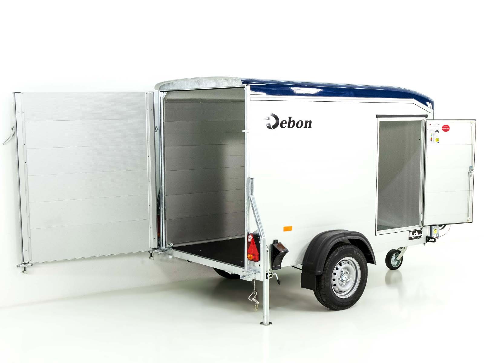 Debon Kofferanhänger Roadster Alu 255 125x255cm H:156cm|blau