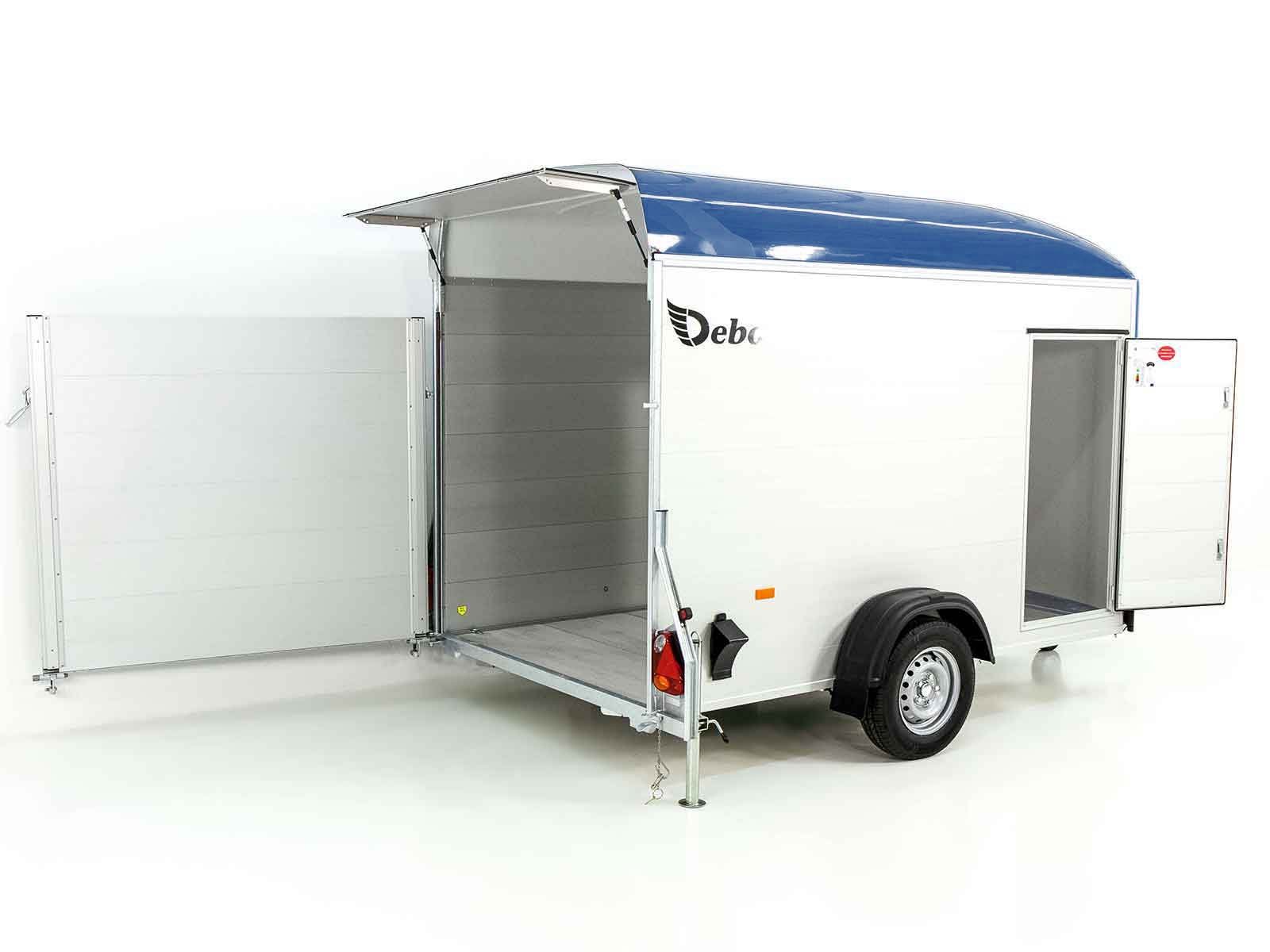 Debon Kofferanhänger C400 164x315cm H:200cm 1,3t|Alu, Polybug|Tür|blau – Bild 2
