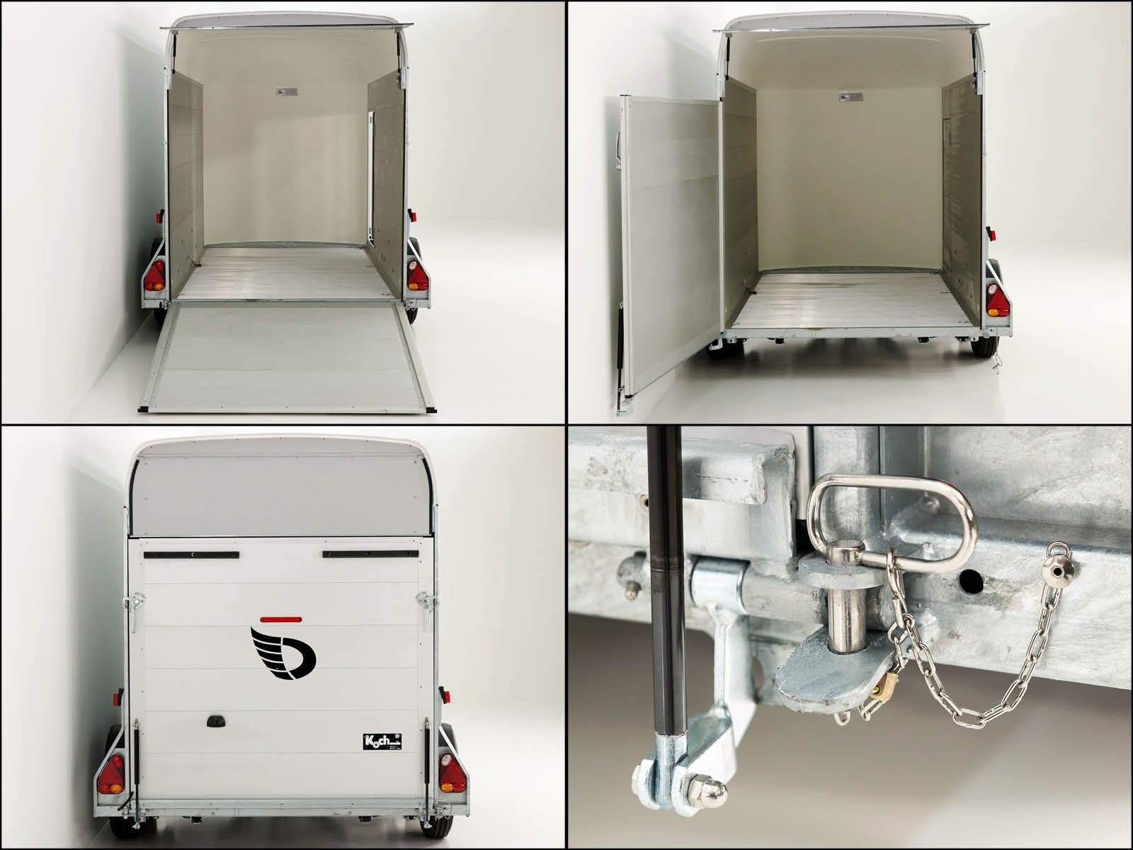 Debon Kofferanhänger C500 164x300cm H:200cm 2,0t|Alu|Polybug|Tür|grau – Bild 13