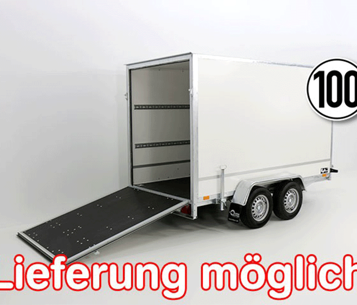 Kofferanhänger BK 146x304cm Höhe:180cm 2,7t|Rampe