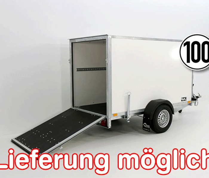 Kofferanhänger BK 130x264cm Höhe:150cm 1,3t|Rampe