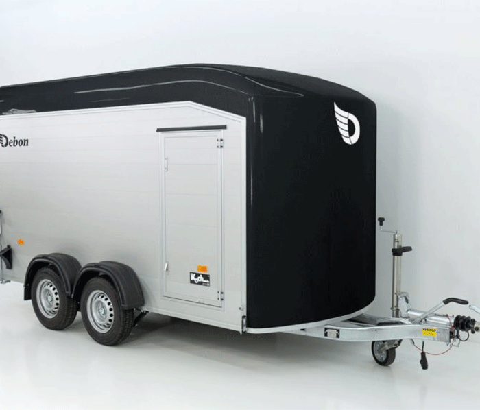 Debon Kofferanhänger Cargo H201 2,6t|Alu|Polybug|Tür|schwarz