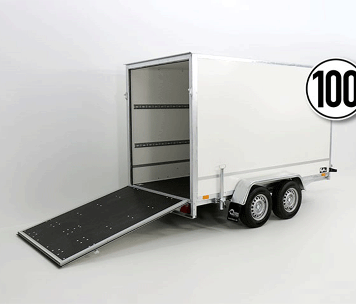 Kofferanhänger BK 146x304cm Höhe:180cm 2,0t|Rampe