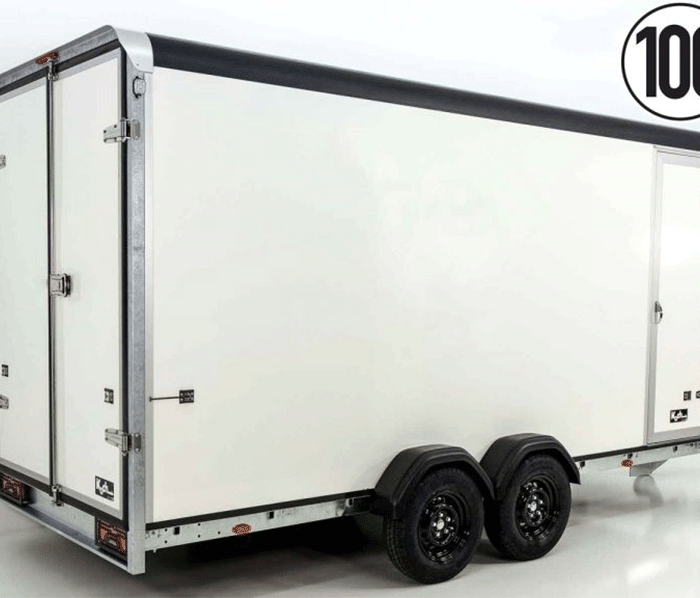 Henra Kofferanhänger Boxvan black 183x465cm H:220 2,7t|Türe