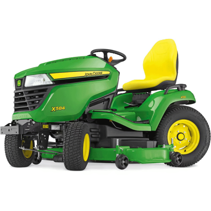 John Deere Rasentraktor X584 mit 122 cm Accel Deep Mähwerk - Modell 2025